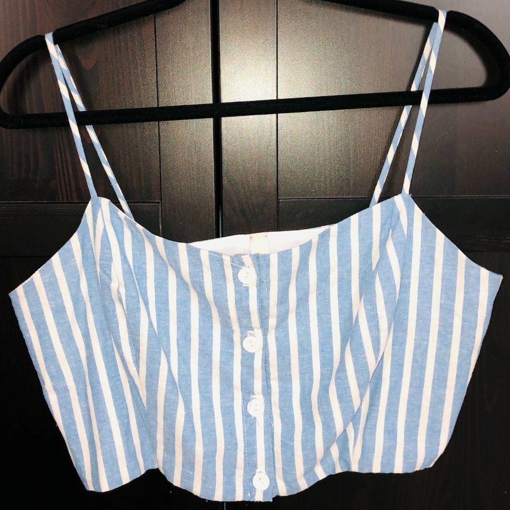 Stripped Crop-top & Pant Set